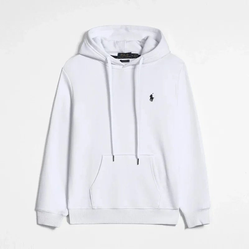 White Polo Ralph Lauren Hoodie with Classic Pony Logo