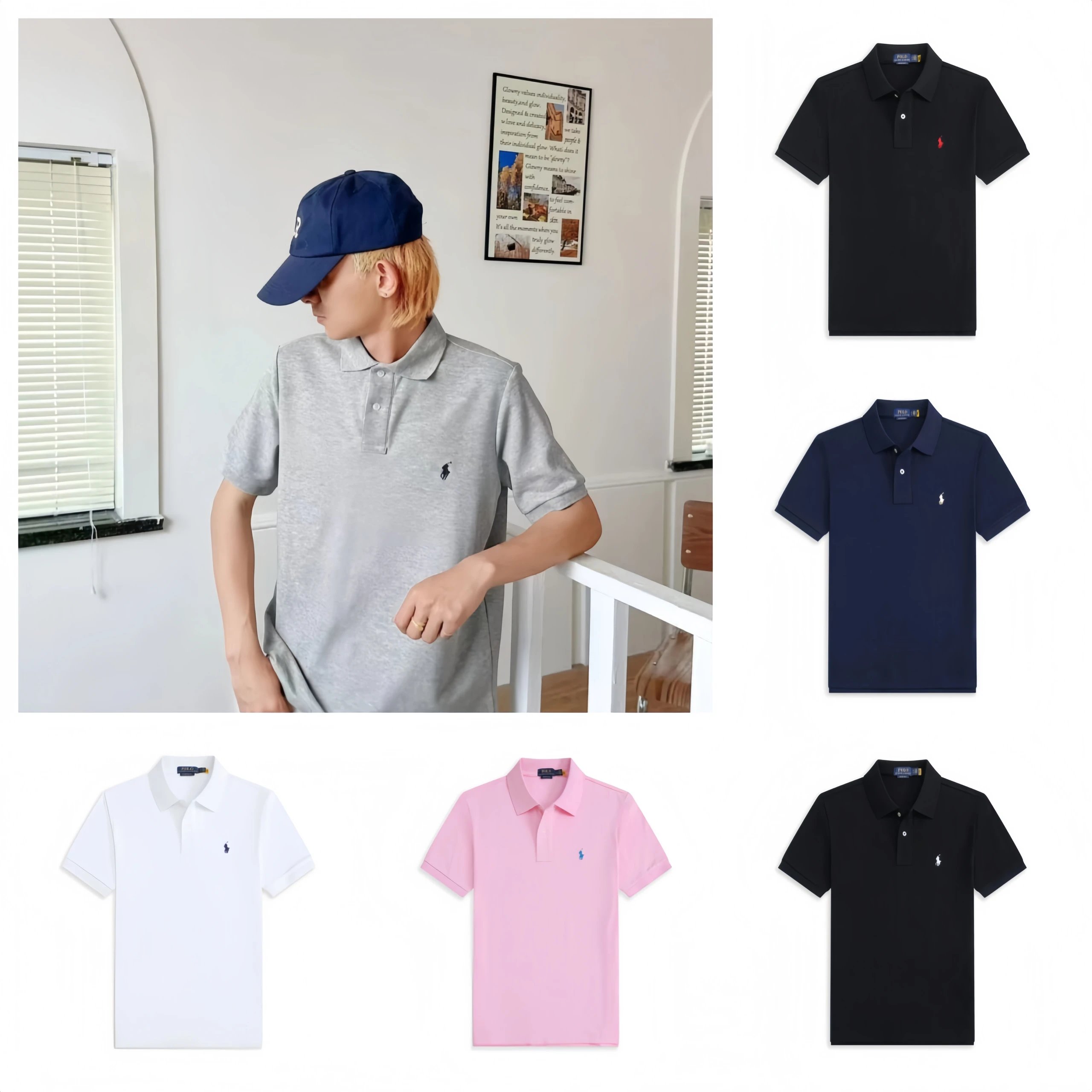 Men's Classic Fit Polo Shirt with Pony Logo