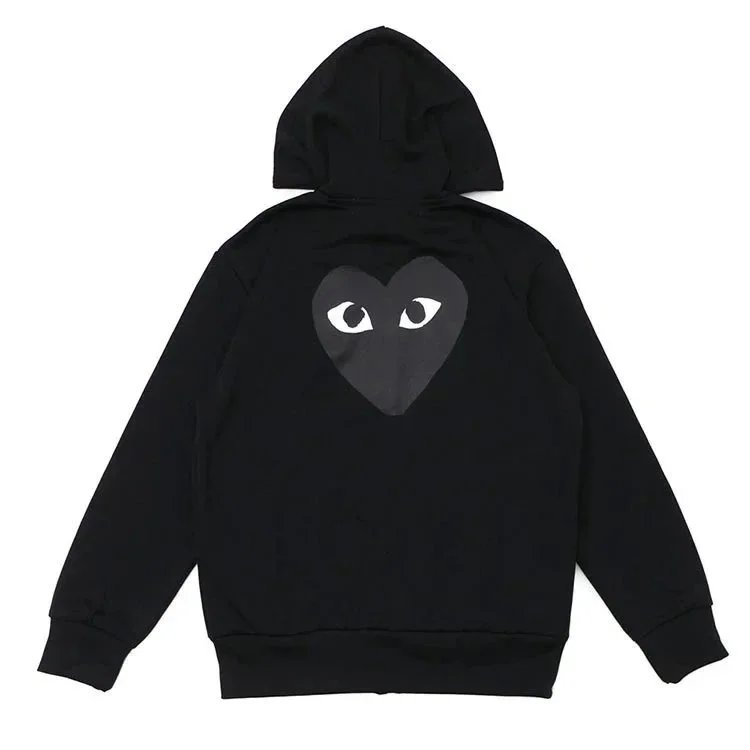 CDG Heart Eyes Hoodie Black Sweatshirt