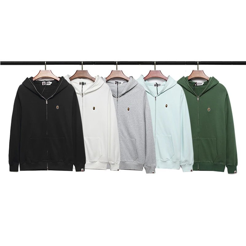Maison Kitsuné Zip-Up Hoodie Sweatshirt Men Women Casual Hooded Jacket