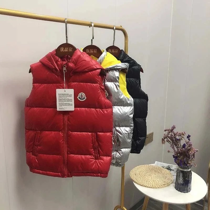 Moncler Red Down Vest for Men and Women
