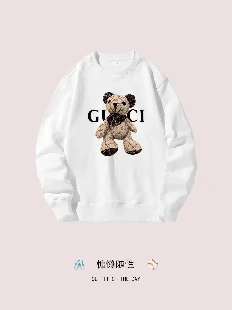 Gucci Bear Logo Sweatshirt White Casual Streetwear