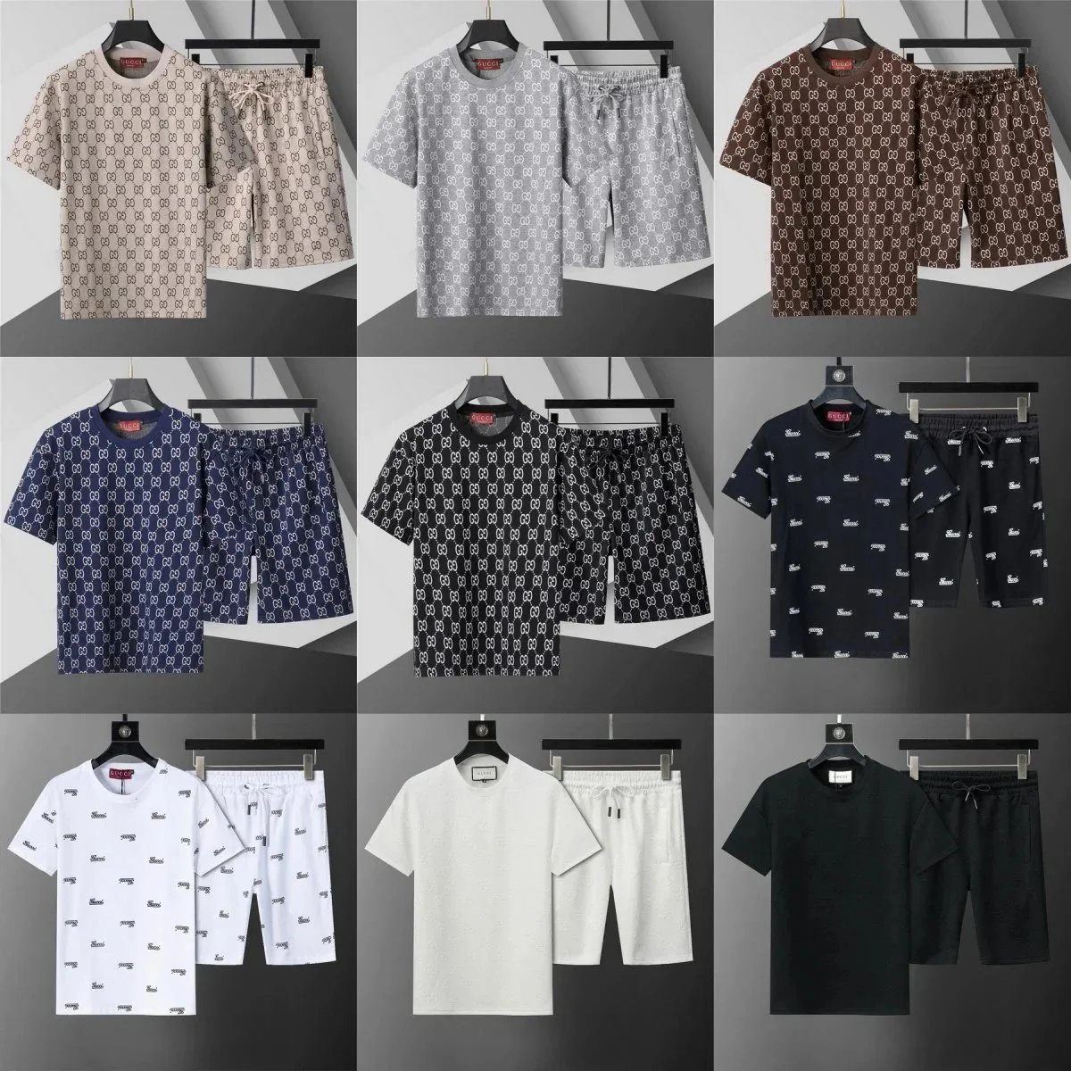 Men's Fashion Printed Short Sleeve Pajama Set Comfortable Sleepwear for Home