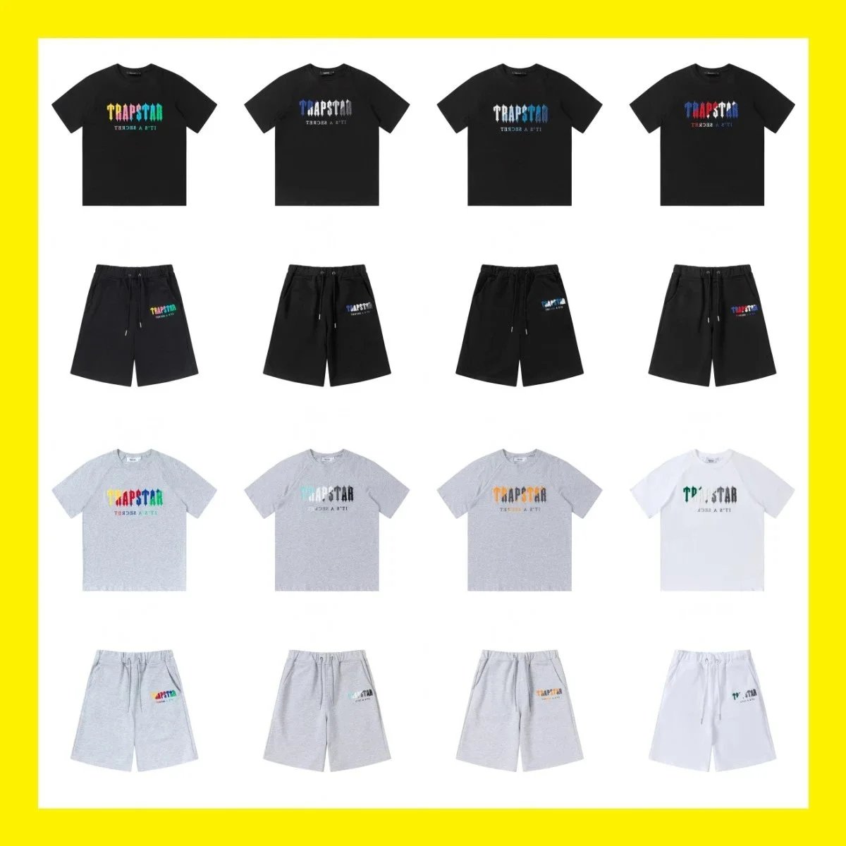 TRAPSTAR T-Shirts and Shorts Set for Men and Women