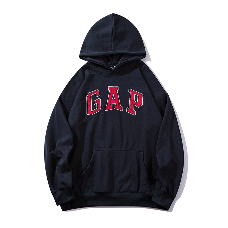 GAP Logo Hoodie Men Women Black Red Letter Sweatshirt