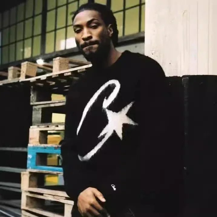 Celine Alpha Star Logo Knit Sweater Black