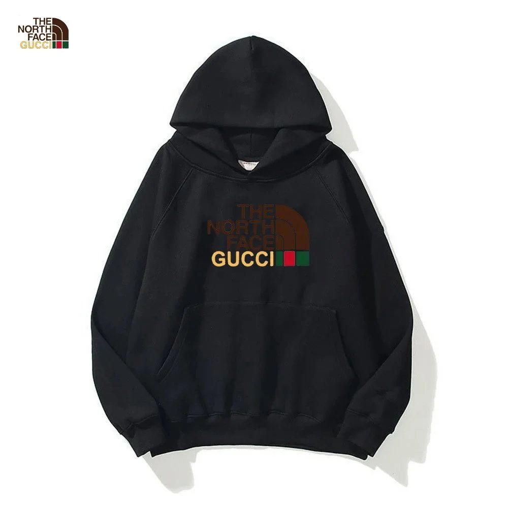 The North Face x Gucci Black Hoodie Logo Sweatshirt
