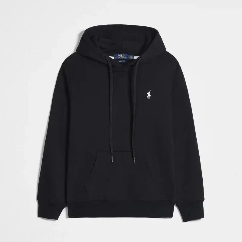 Polo Ralph Lauren Black Hoodie with Pony Logo