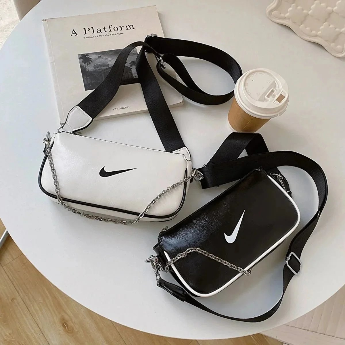 Nike Crossbody Bag with Chain Strap for Women and Men