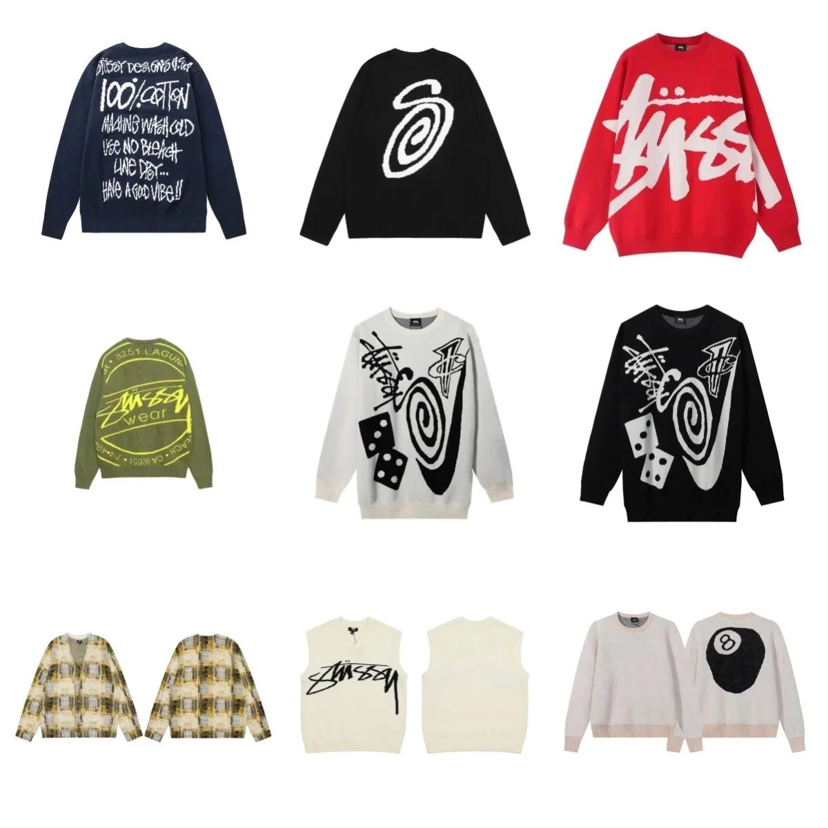 Stussy Knit Sweaters Collection - Streetwear Fashion