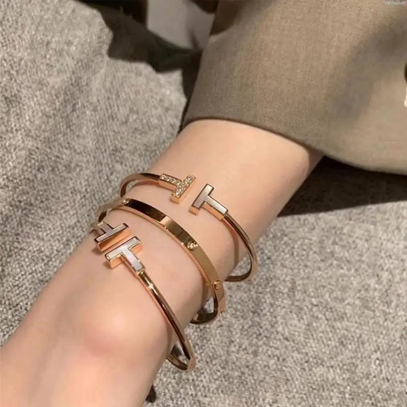 Tiffany T Wire Bracelet in Rose Gold