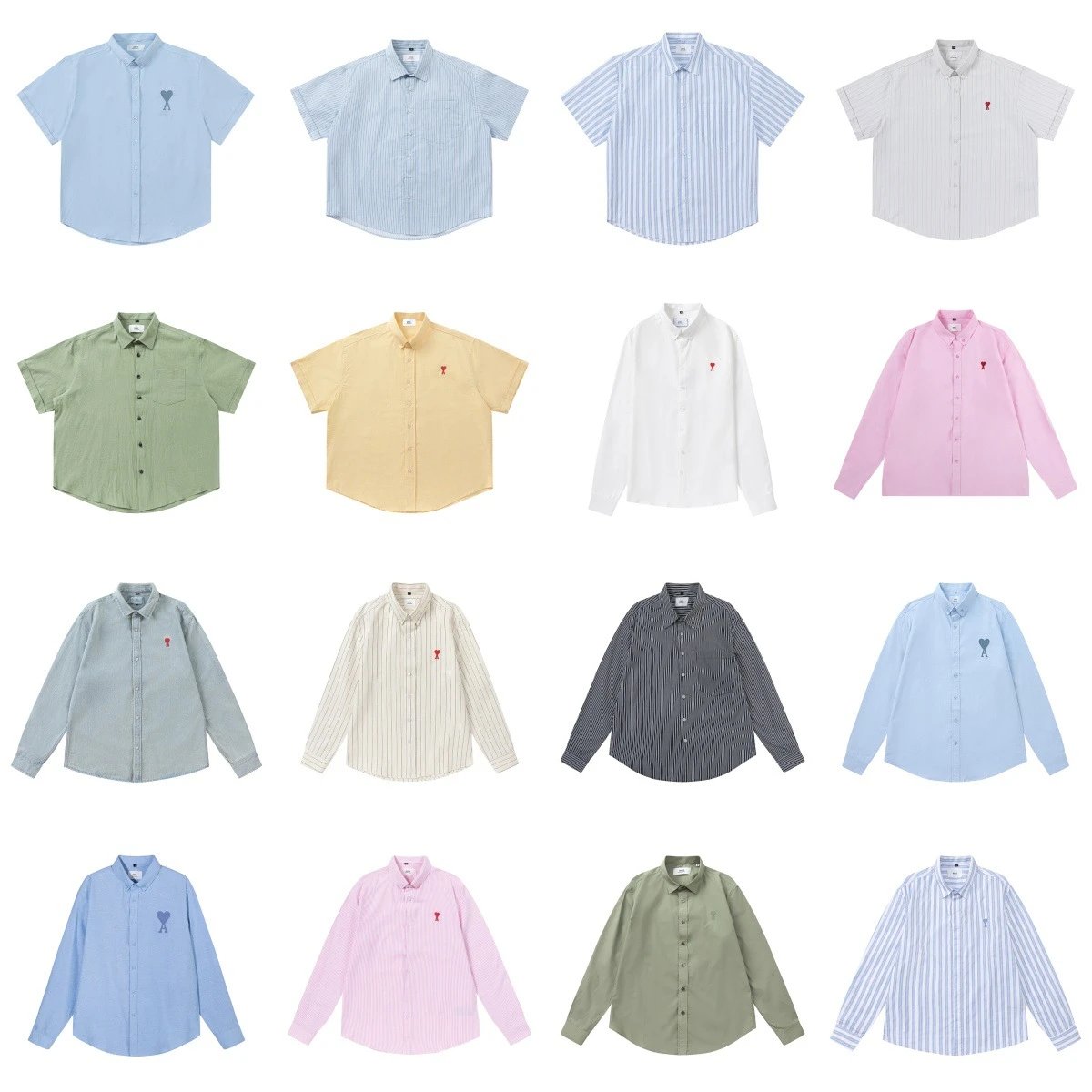 Men's Classic Button-Down Shirts in Various Colors and Styles