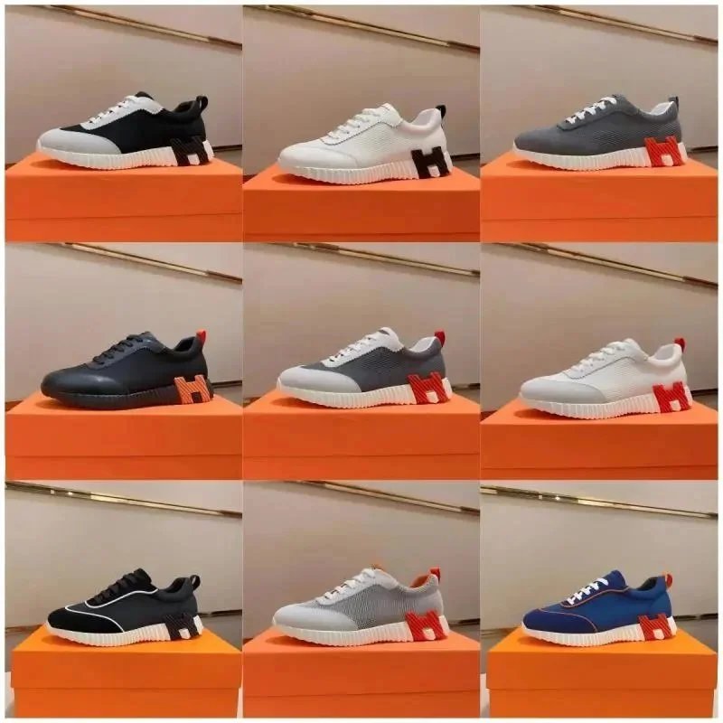 Hermès H Logo Sneakers Men Women Fashion Casual Shoes
