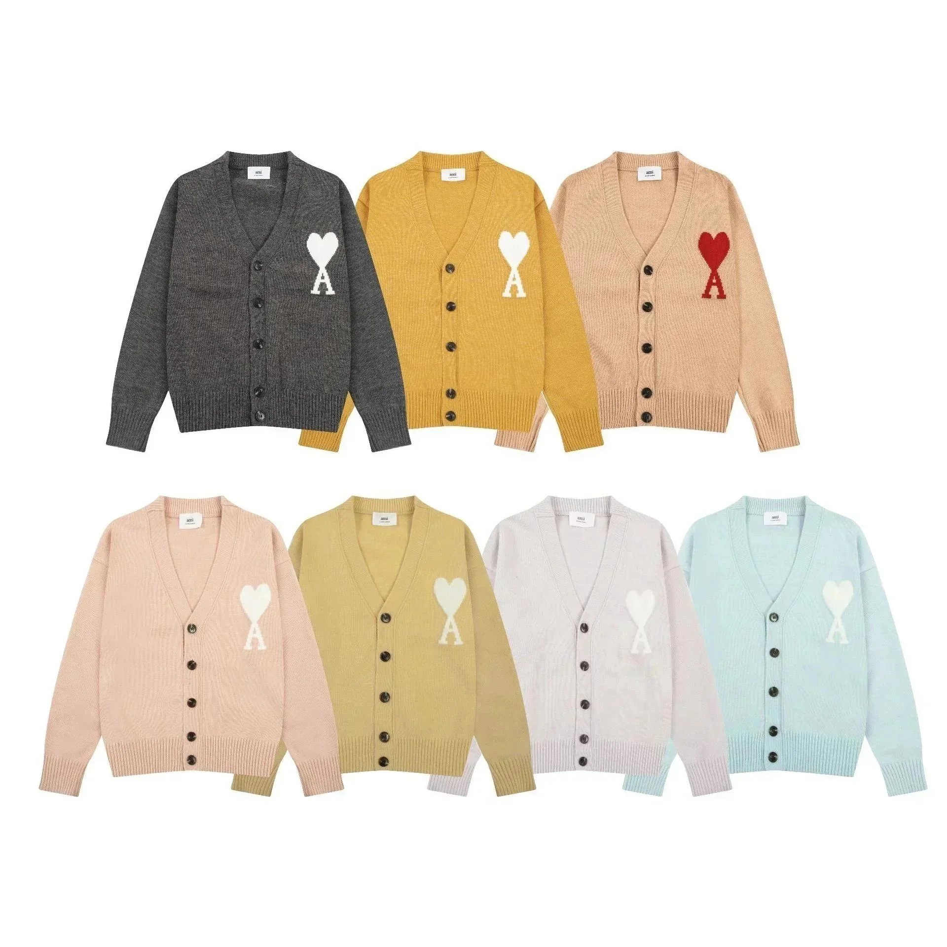 Heart A Knit Cardigan Sweater for Women - Cozy V-Neck Pullover in Multiple Colors
