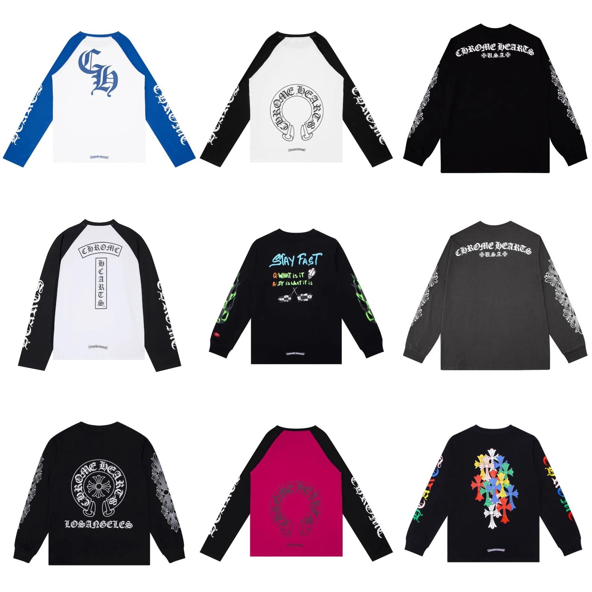 Chrome Hearts Long Sleeve Raglan T-Shirts Collection