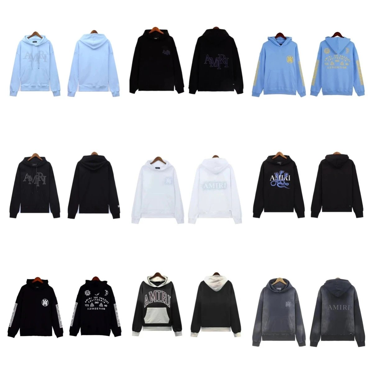 AMIRI Hoodies Sweatshirts Men Women Fashion Streetwear Logo Print