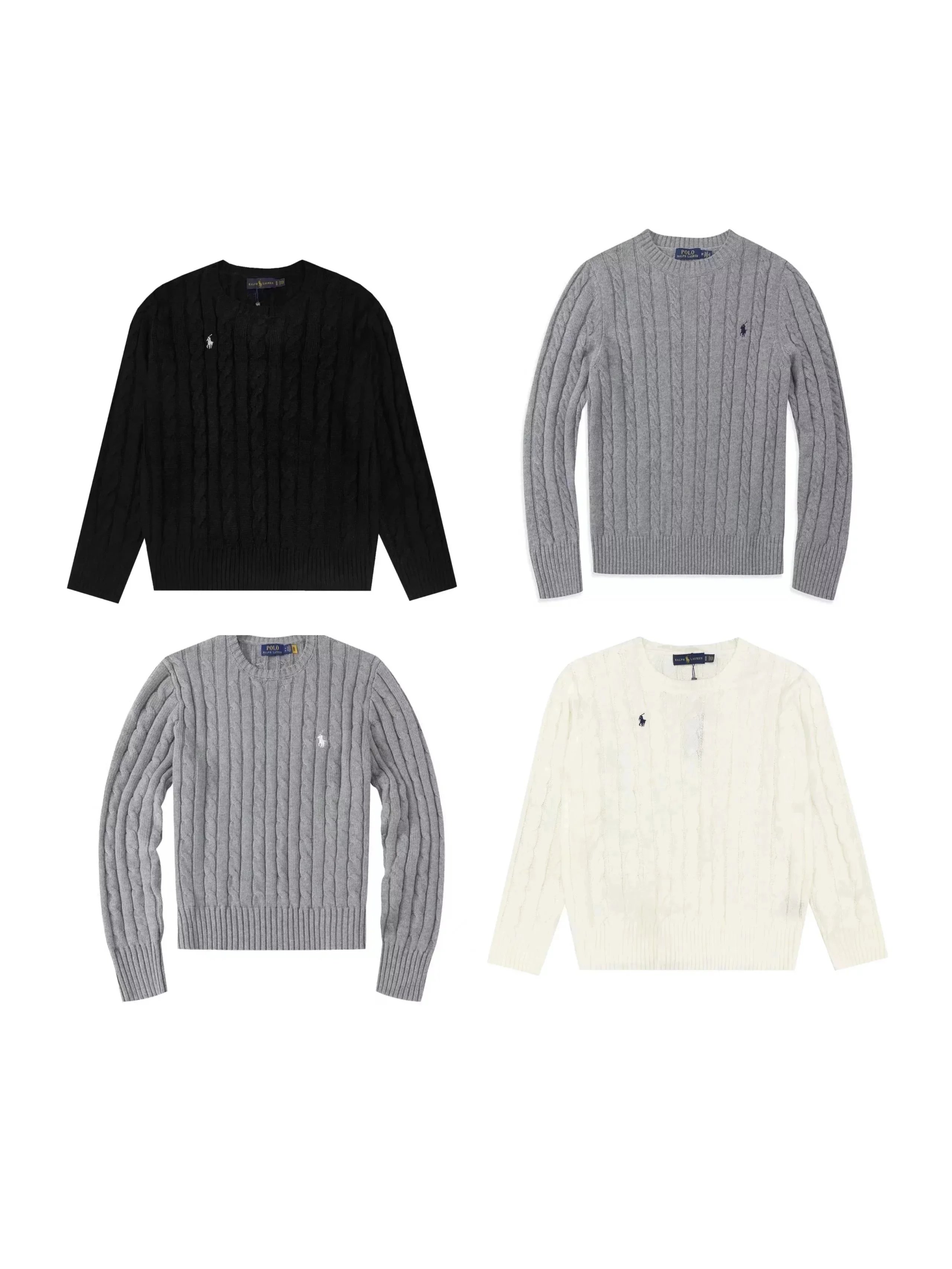 Ralph Lauren Cable Knit Sweater for Men - Classic Crewneck Design