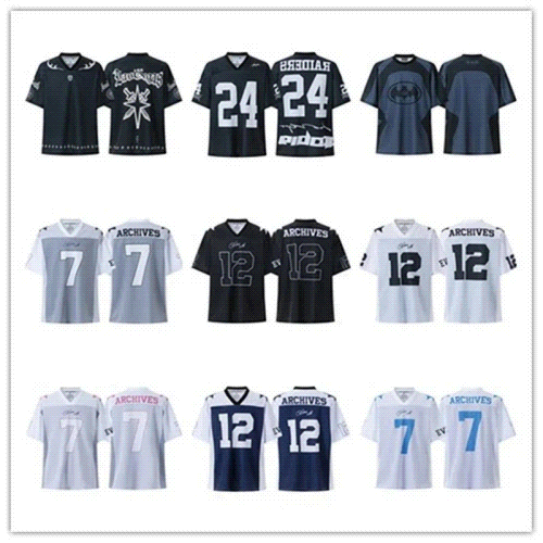 ARCHIVES Football Jersey Collection 24 12 7 Numbered Sport Shirts