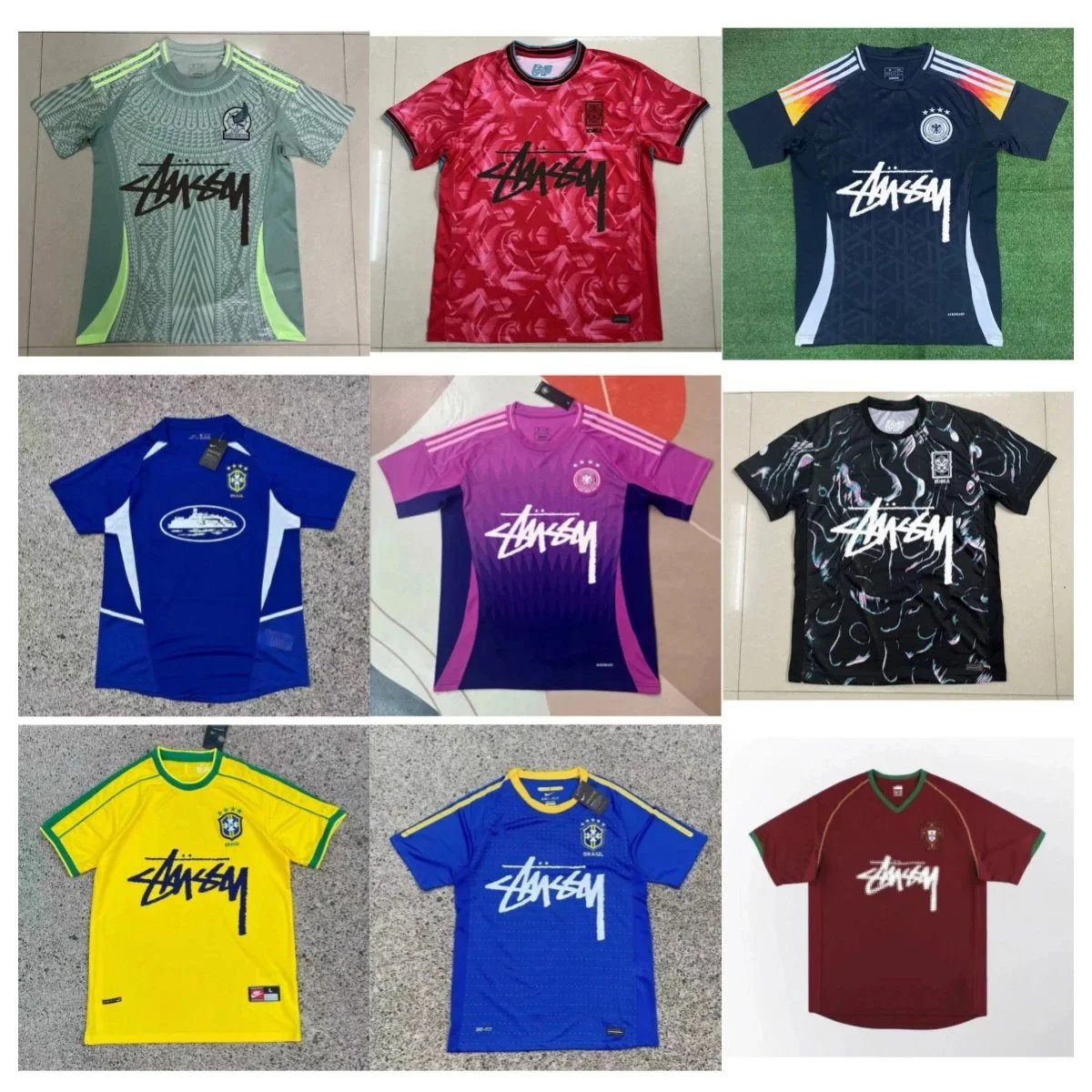 Stussy x National Team Football Jersey Collection