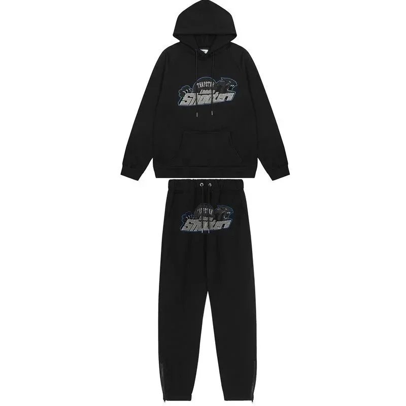 Black Hoodie and Jogger Set with 'Shooter' Logo Design