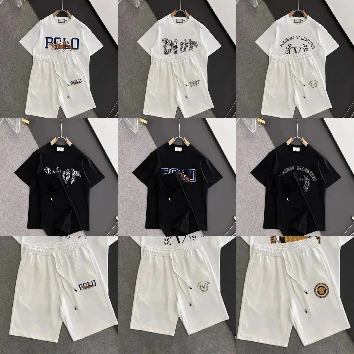 POLO Brand Men's Casual T-Shirt and Shorts Set