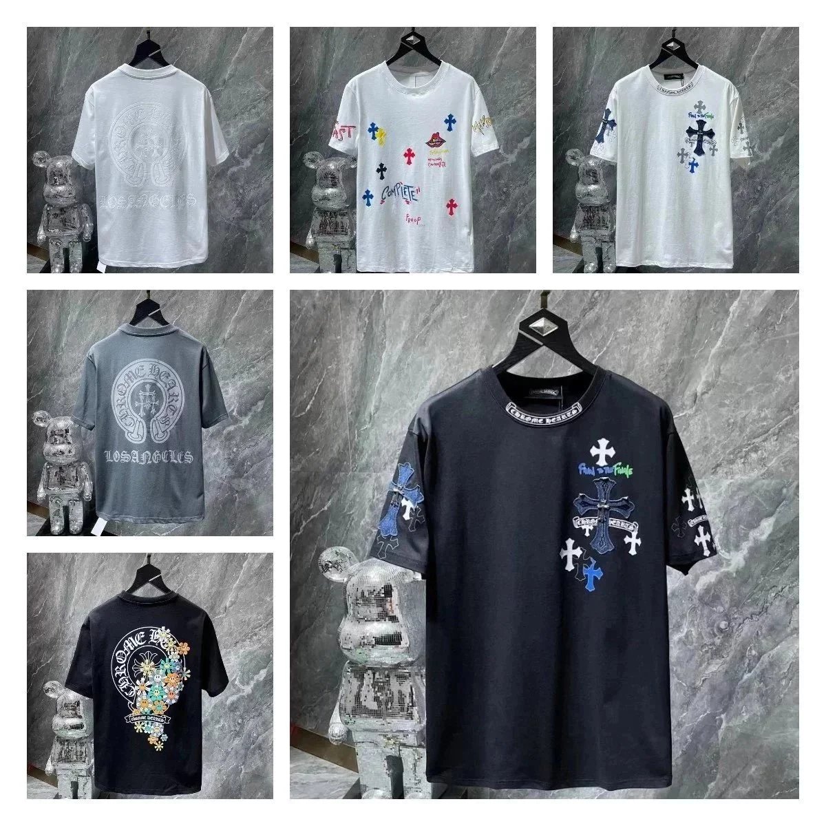 Chrome Hearts Cross Print T-Shirt Men's Fashion Streetwear
