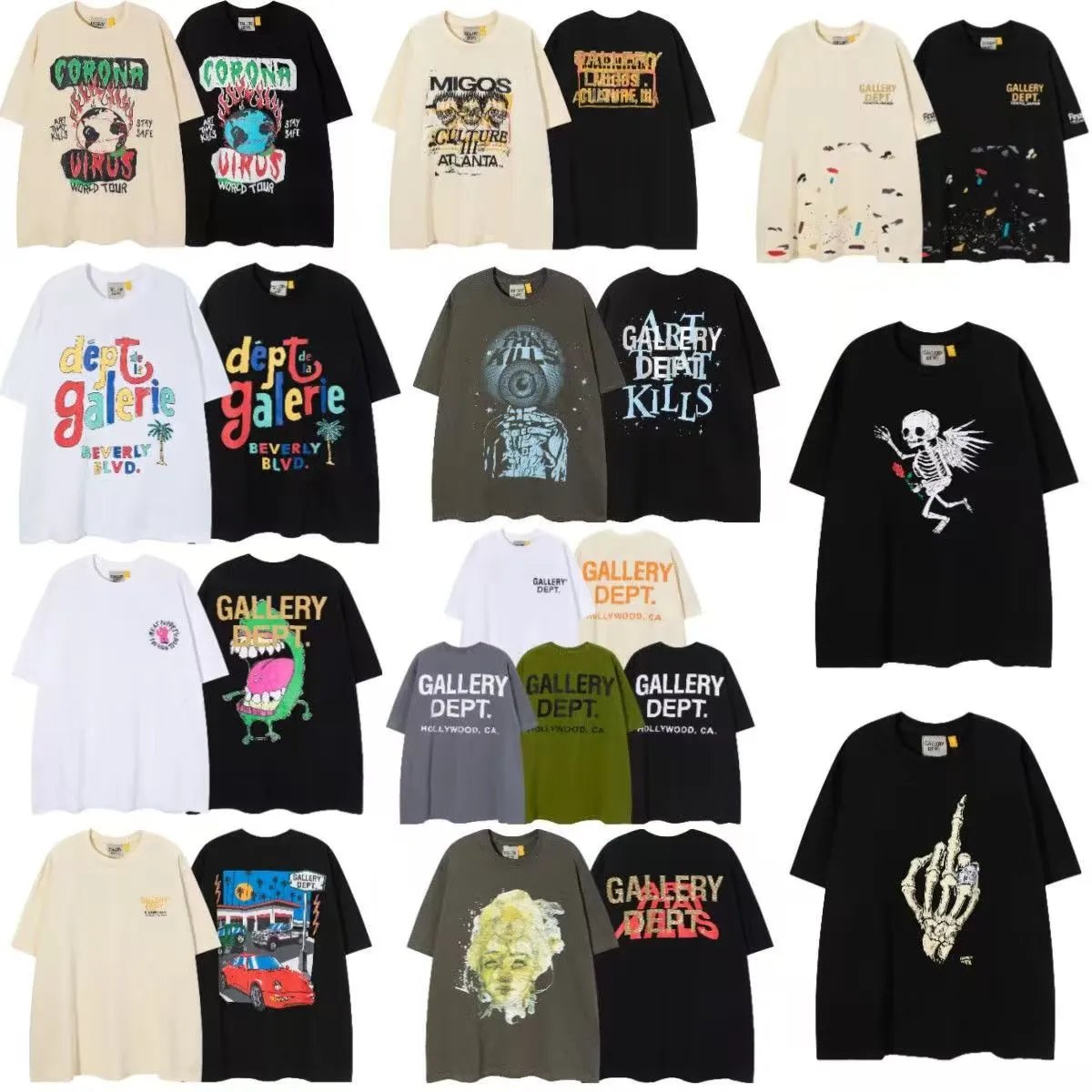 Gallery Dept T-Shirts Streetwear Graphic Tees Men Women Oversized