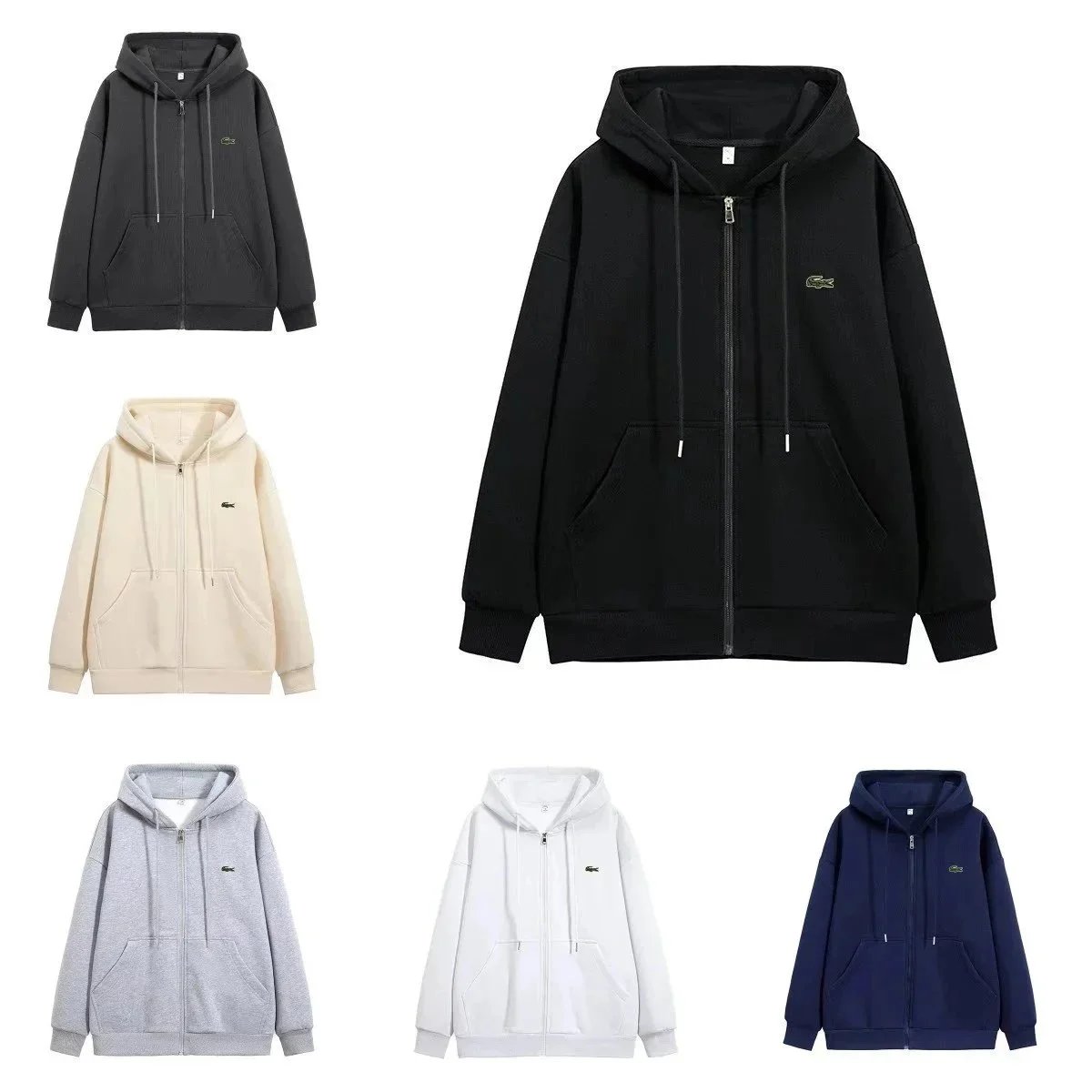 Lacoste Men's Zip-Up Hoodie Sweatshirt Casual Wear