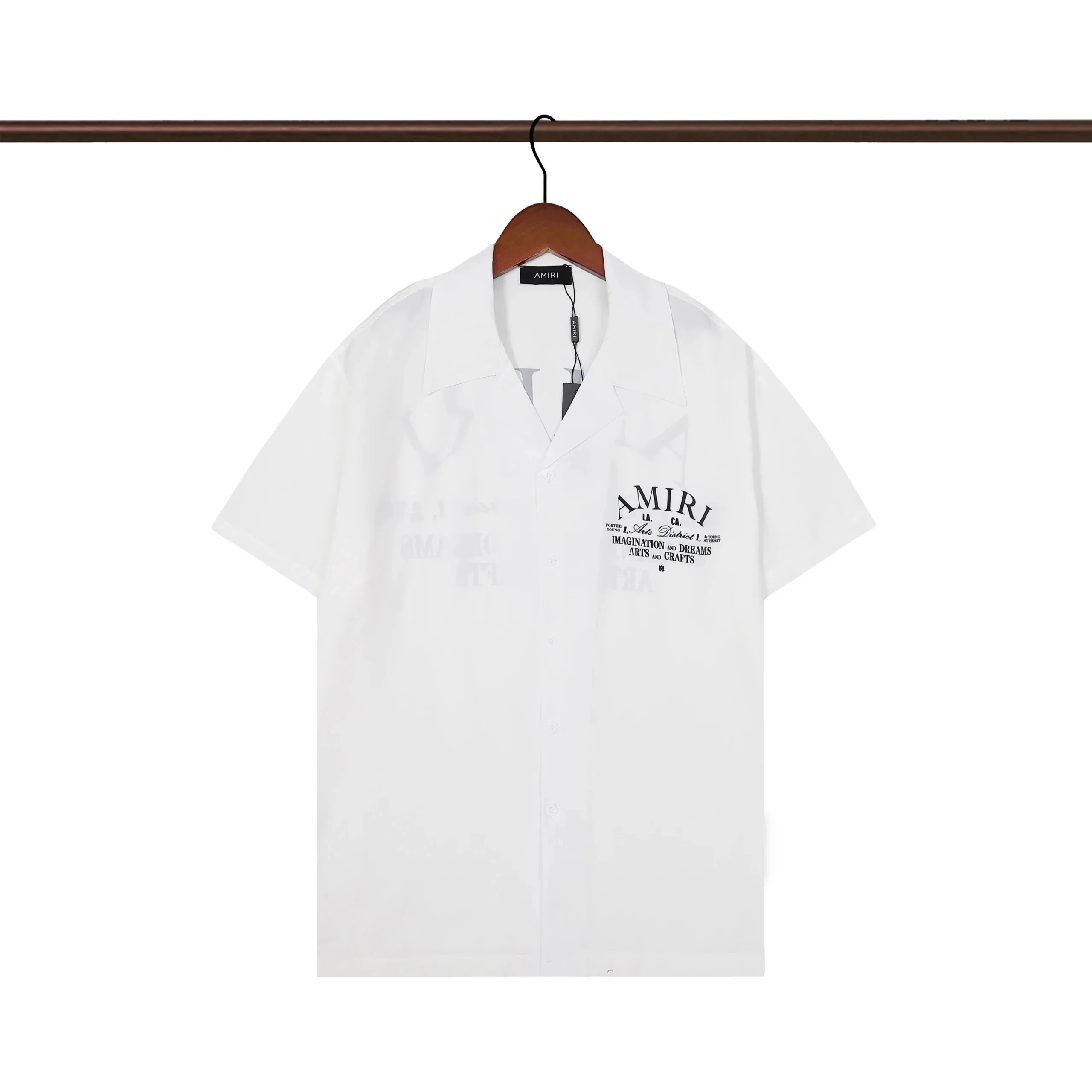 AMIRI White Short Sleeve Shirt with Logo Print