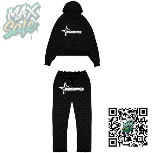 NOFS Star Logo Hoodie and Pants Set Black Sweatshirt Outfit