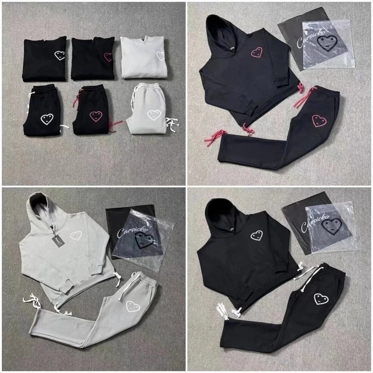 Cursicko Heart Logo Hoodie and Sweatpants Set for Women
