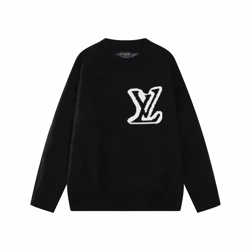Louis Vuitton Monogram Knit Sweater Black