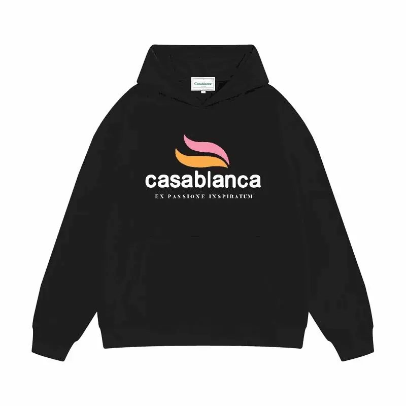 Casablanca Logo Hoodie Black Oversized Sweatshirt