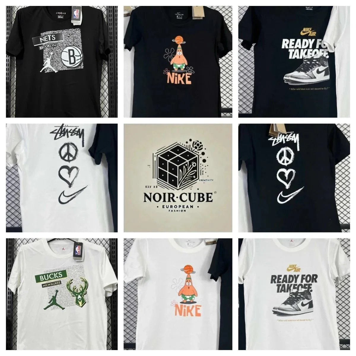 Nike T-Shirts Collection Featuring NBA Teams and SpongeBob Design