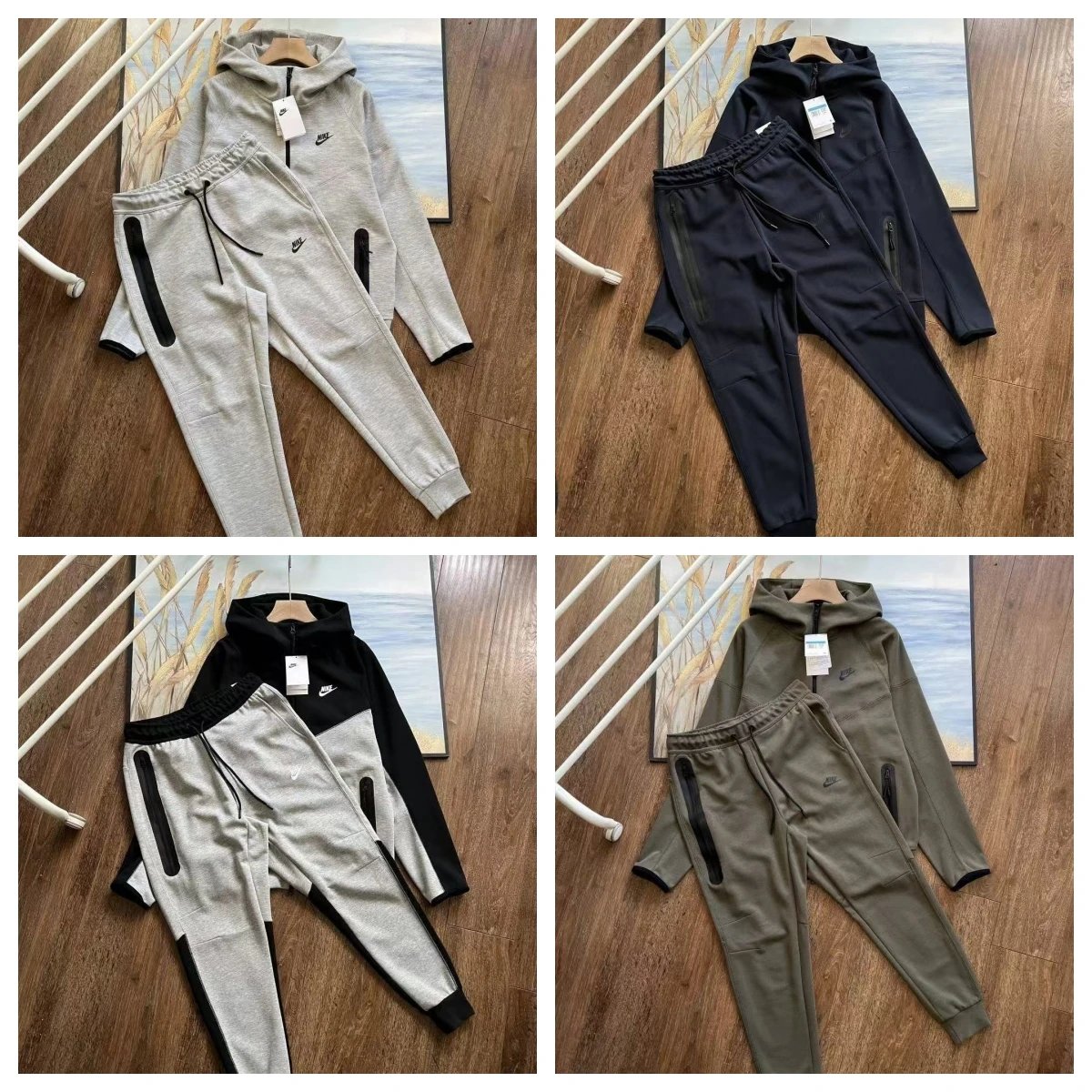 Nike Men's Hoodie and Jogger Set Sweatshirt Tracksuit