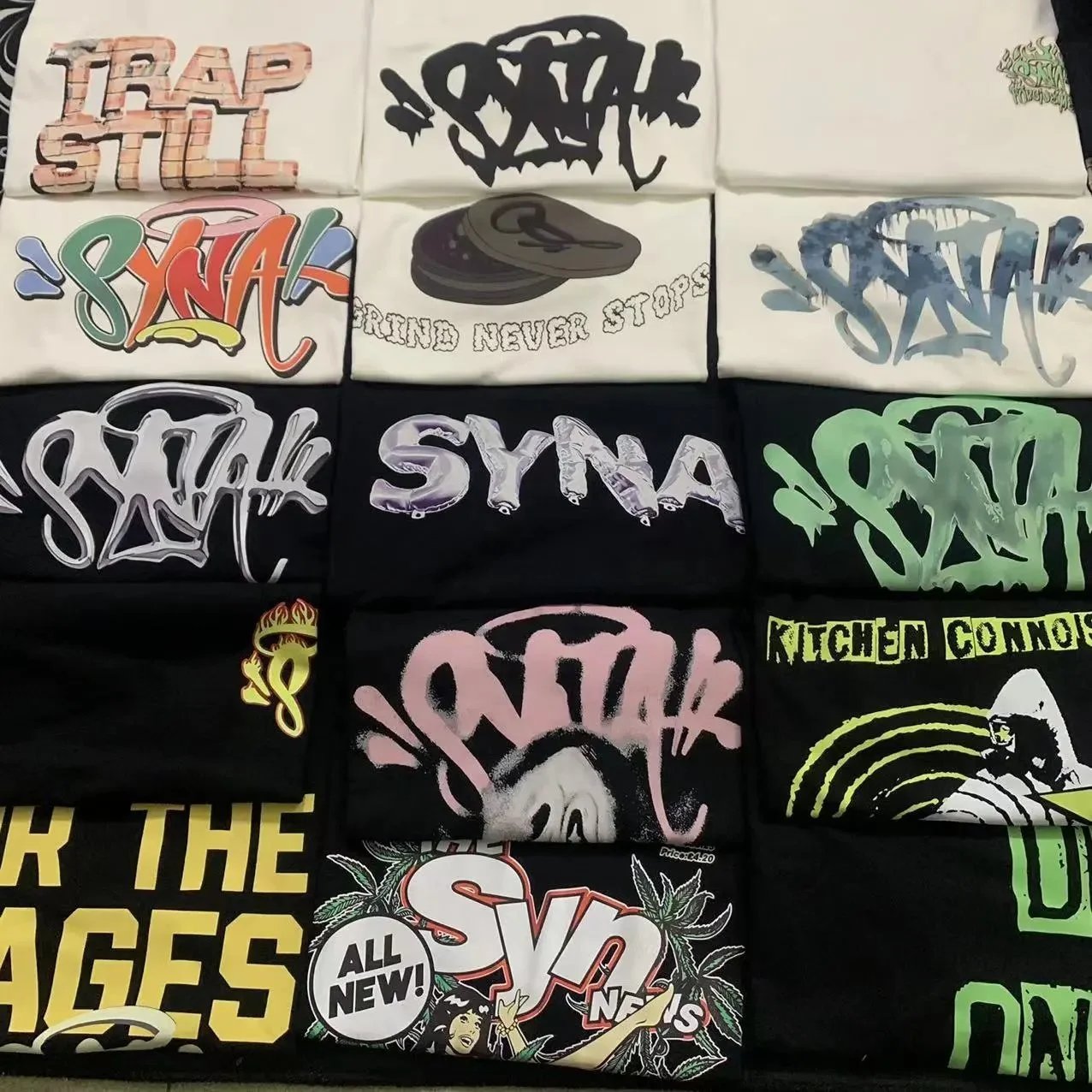 SYNA Streetwear T-Shirts Graffiti Design Fashion Tees
