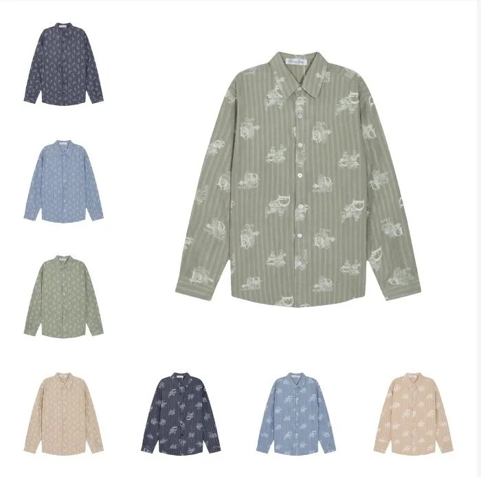 Printed Long Sleeve Shirt for Women - Casual Button-Up Top
