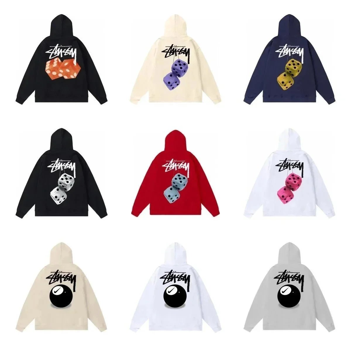 Stussy Dice and Eight Ball Hoodie Collection