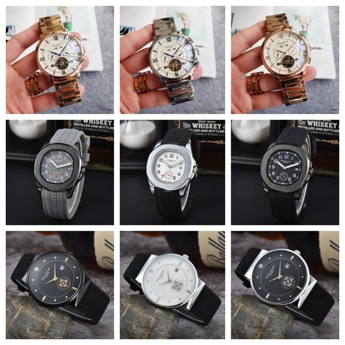 Luxury Mechanical Watch Men Automatic Chronograph Stainless Steel Band