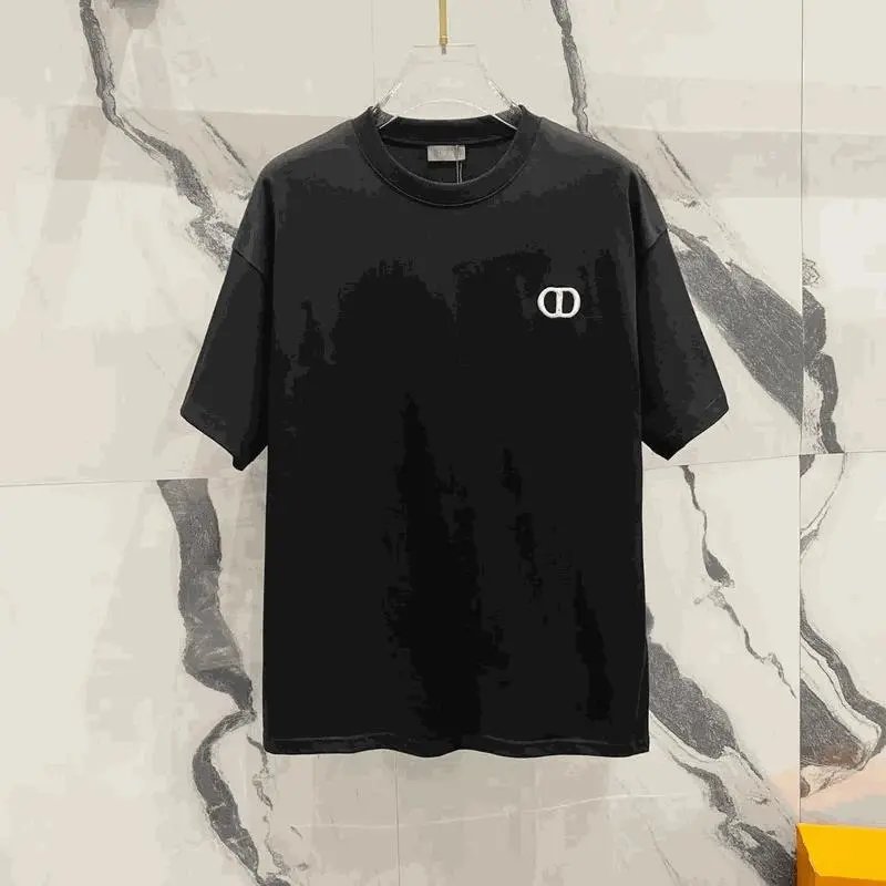 Dior Black Logo T-Shirt Men's Fashion Casual Wear