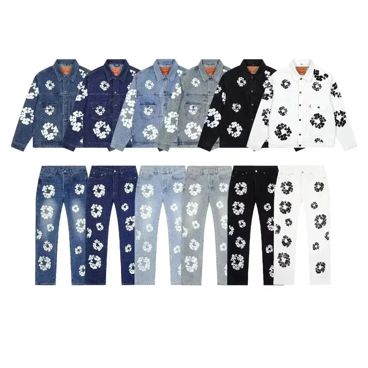 Levi's Floral Denim Jacket and Pants Collection