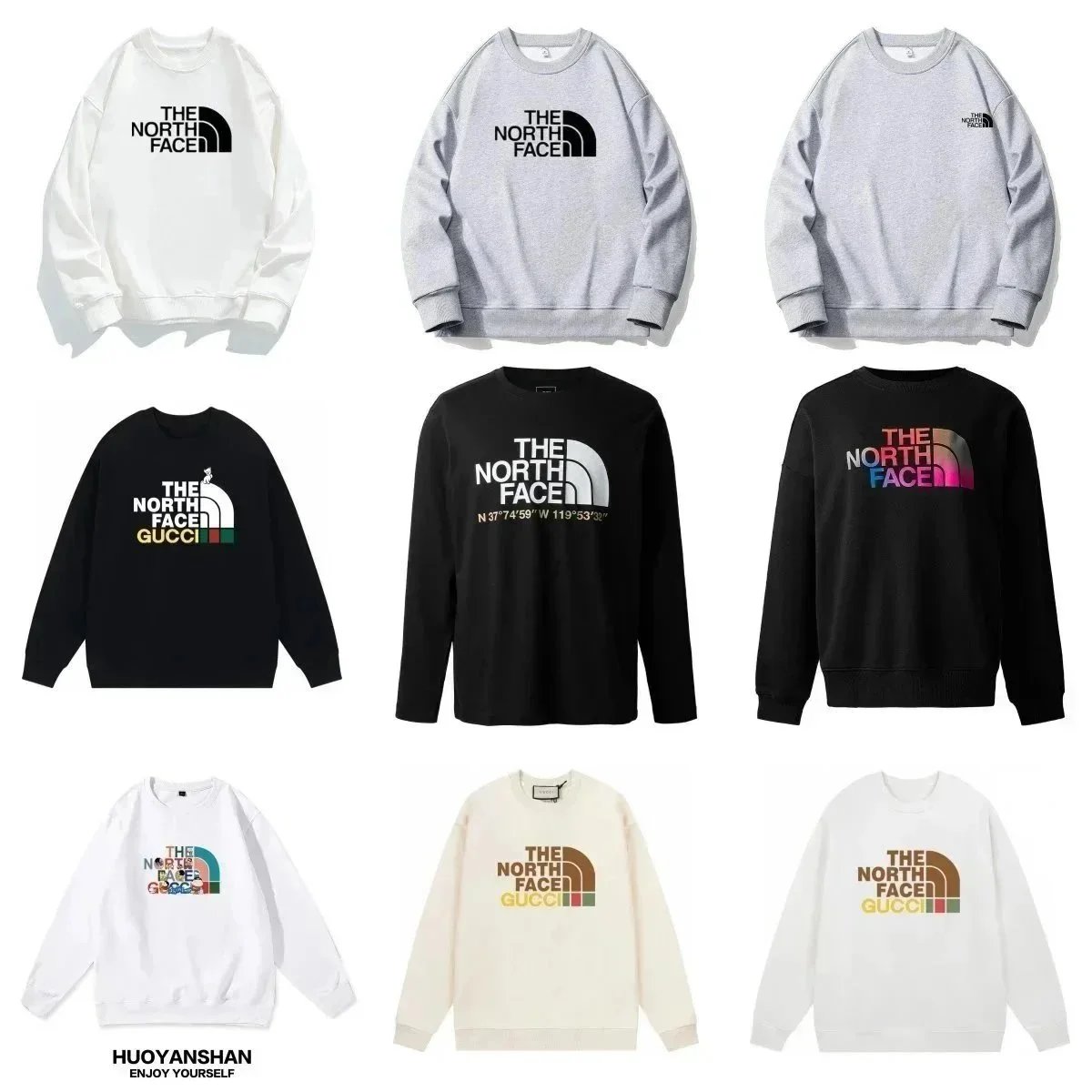 The North Face x Gucci Collaboration Sweatshirts Unisex Crewneck