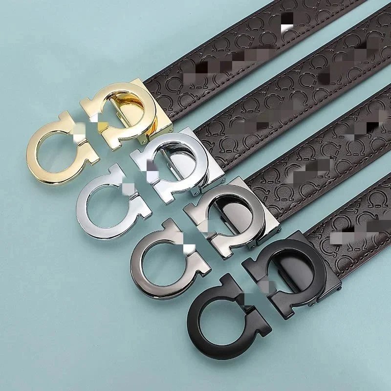 MCM Logo Leather Belt with Metal Buckle in Gold Silver Black