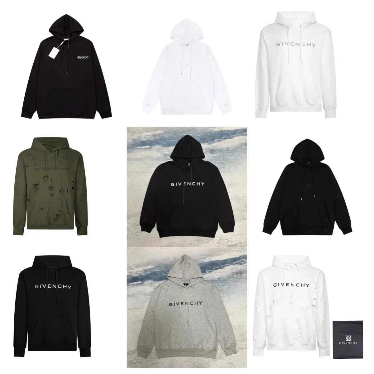 Givenchy Logo Hoodie Sweatshirt Men Women Fashion Streetwear