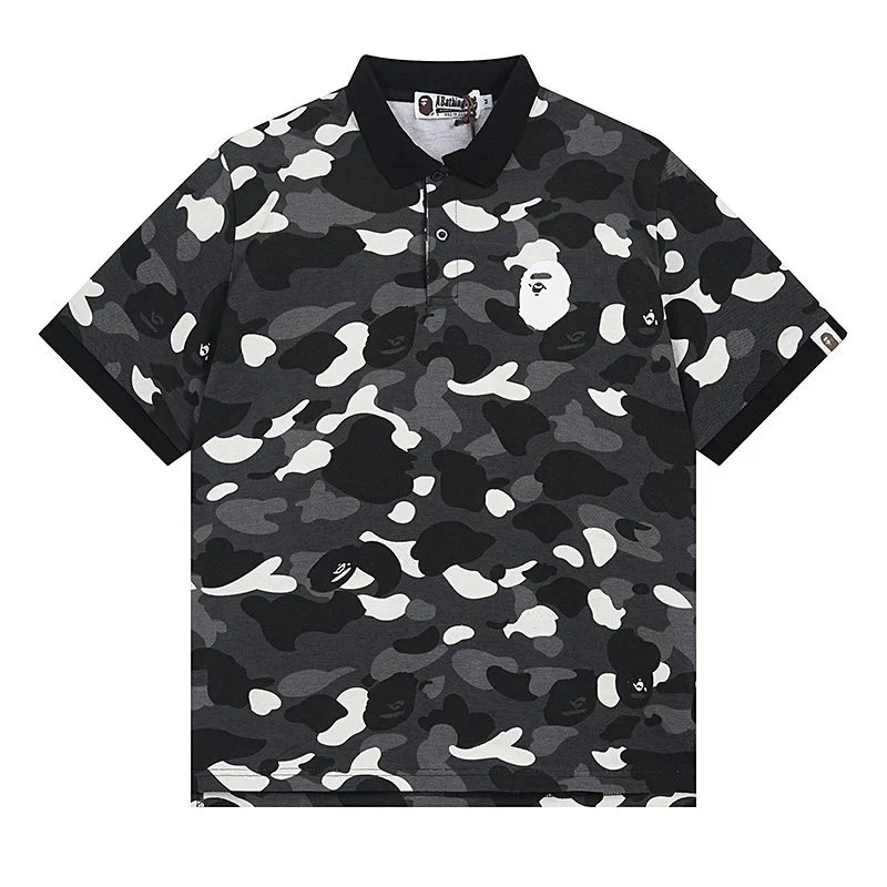 A Bathing Ape Camouflage Print Polo Shirt