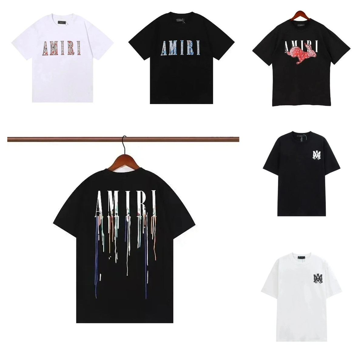 AMIRI Logo Print T-Shirt Men's Streetwear Fashion Tee