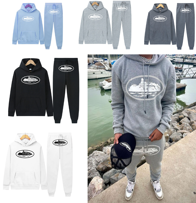 Navy Ship Hoodie & Sweatpants Set - Comfortable Casual Wear for Men and Women