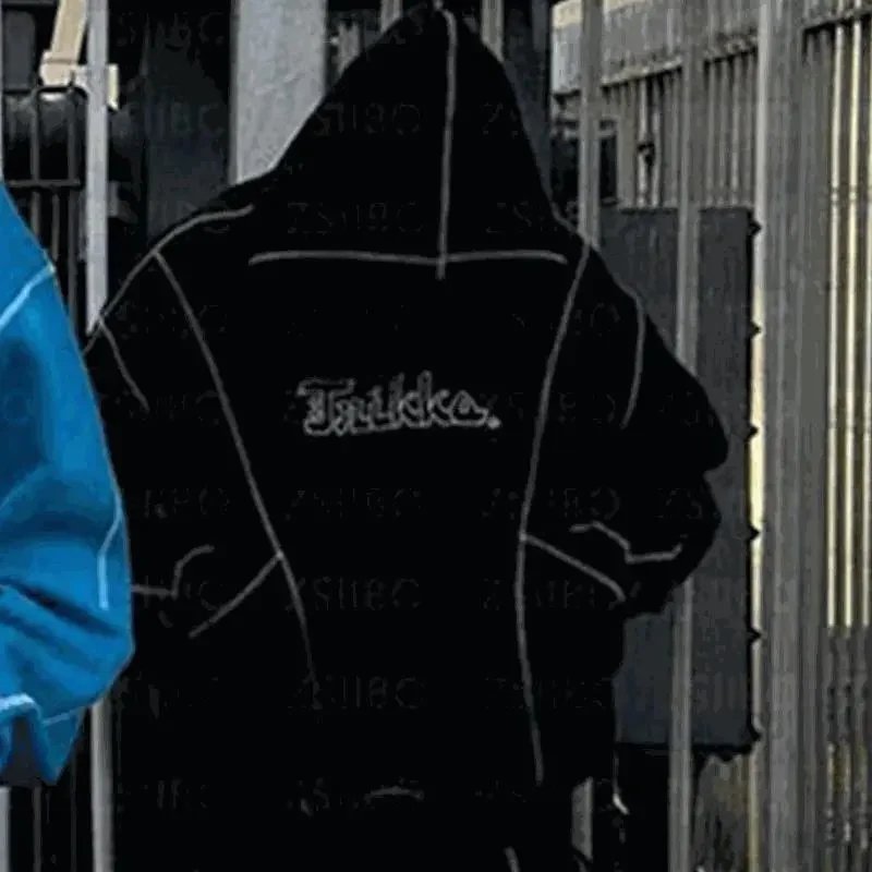 Trukko Black Hoodie with White Logo Design