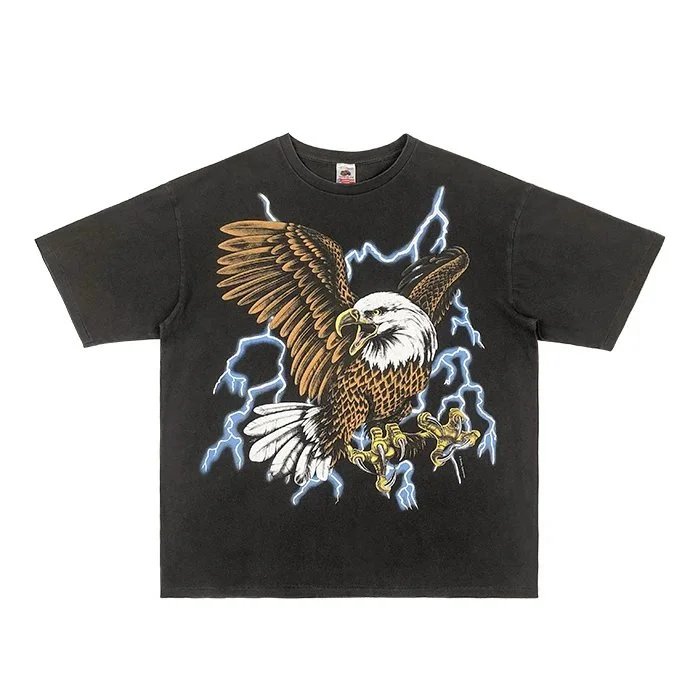 Ed Hardy Eagle Lightning T-Shirt Black