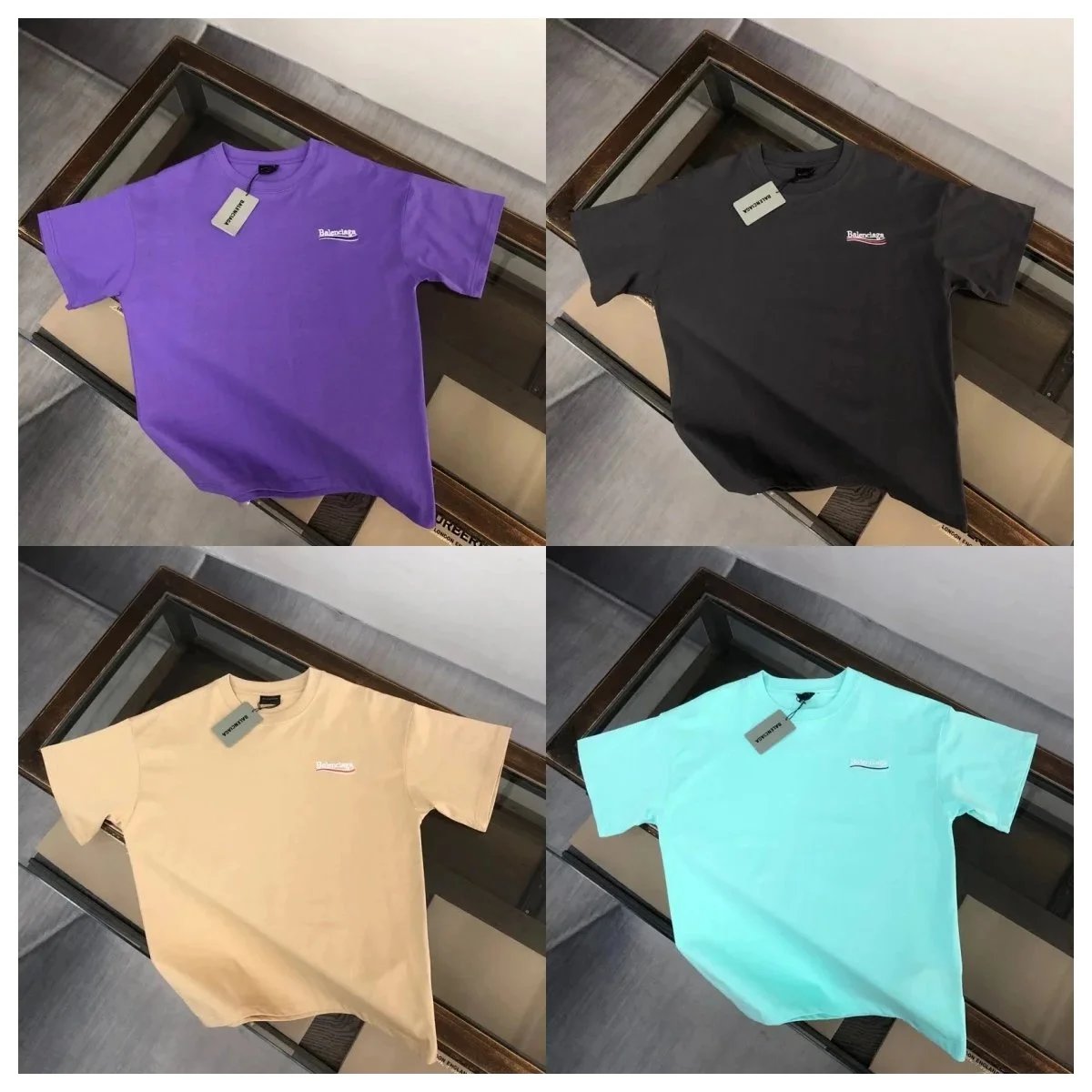 Balenciaga Logo Embroidered T-Shirt for Men and Women